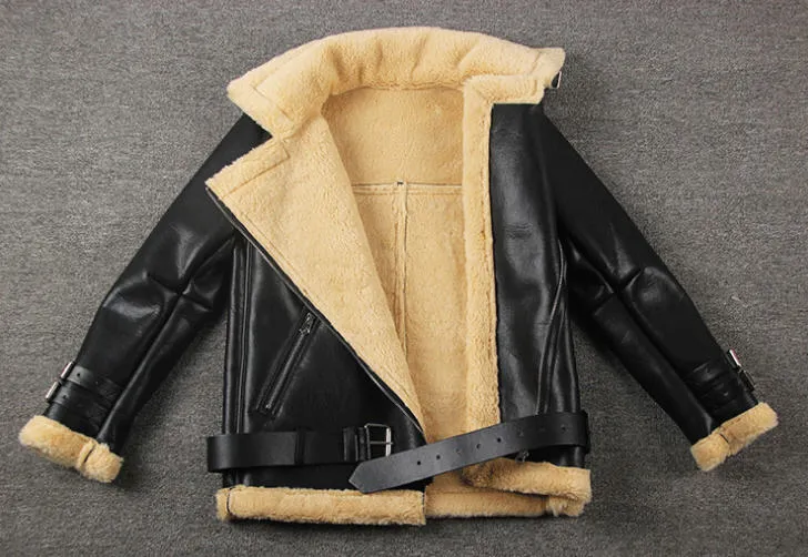 2018 Winter Woman Men Shearling Coats Faux Suede Leather Jackets Plus Size Loose Outerwear Pilot Thick Lamb Wool Coat W1397