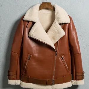 2018 Winter Woman Men Shearling Coats Faux Suede Leather Jackets Plus Size Loose Outerwear Pilot Thick Lamb Wool Coat W1397