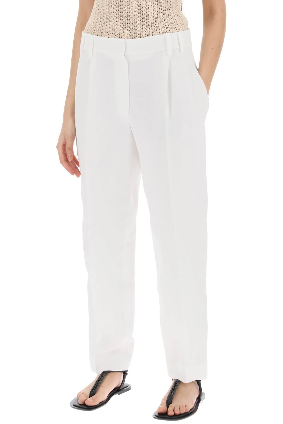 double pleated trousers