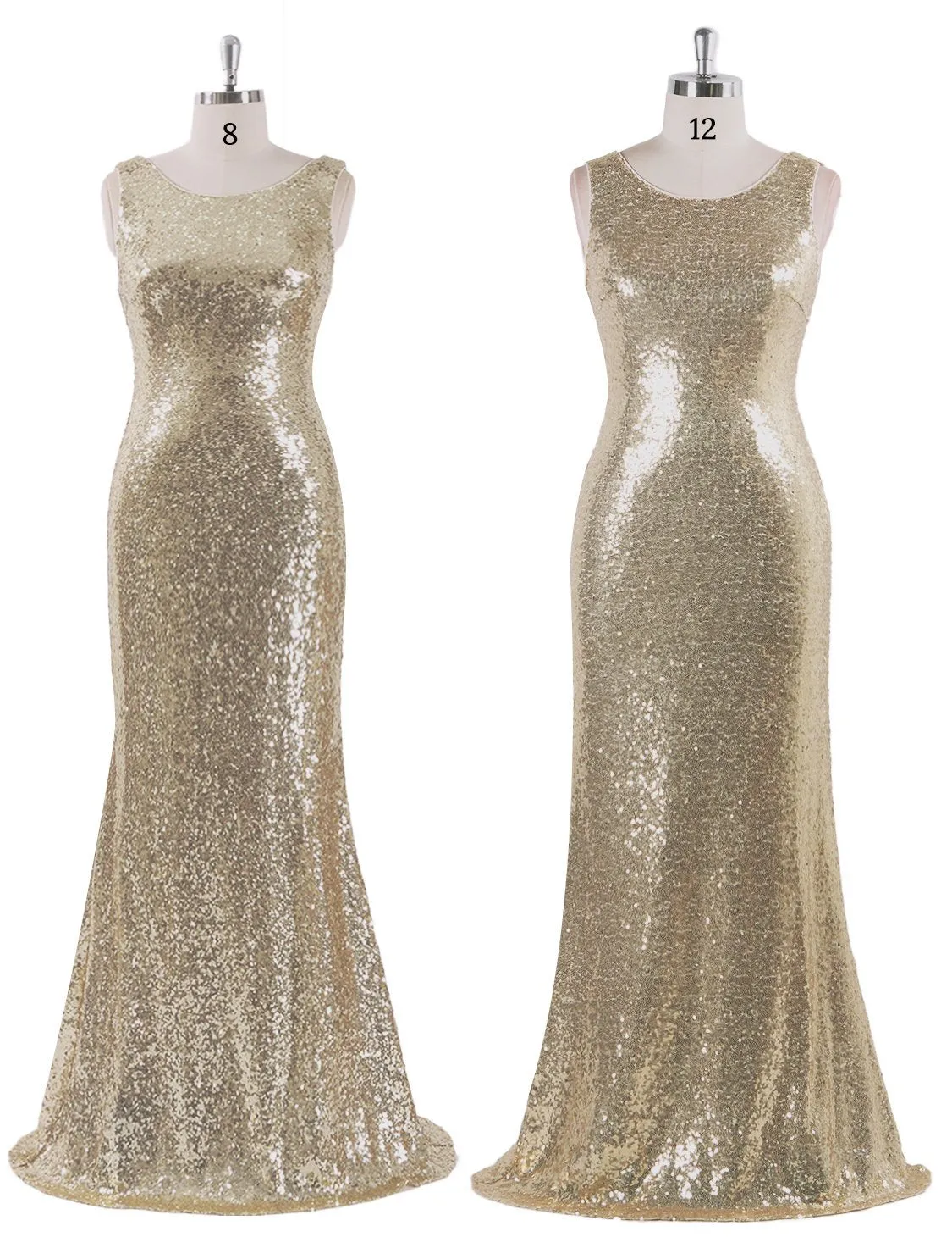 Ever-Pretty Women'S Gold Long Sequin Prom Party Dresses EP07110