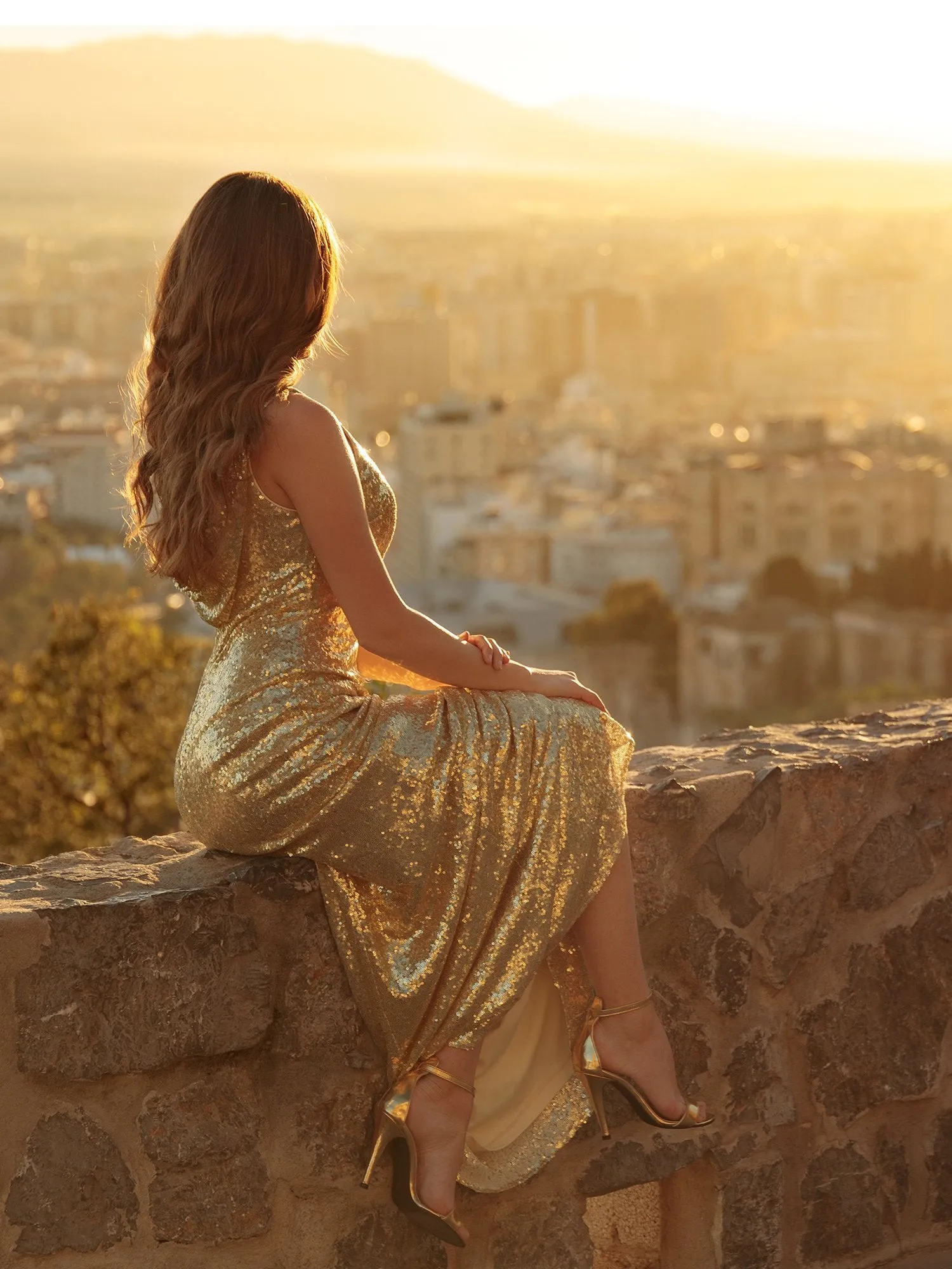 Ever-Pretty Women'S Gold Long Sequin Prom Party Dresses EP07110