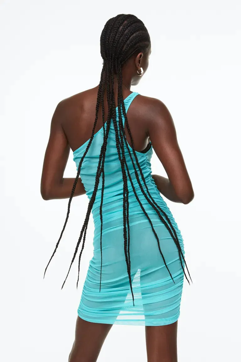 H&M one-shoulder beach dress, turquoise