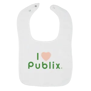 I Heart Publix Bib - Light Pink Heart