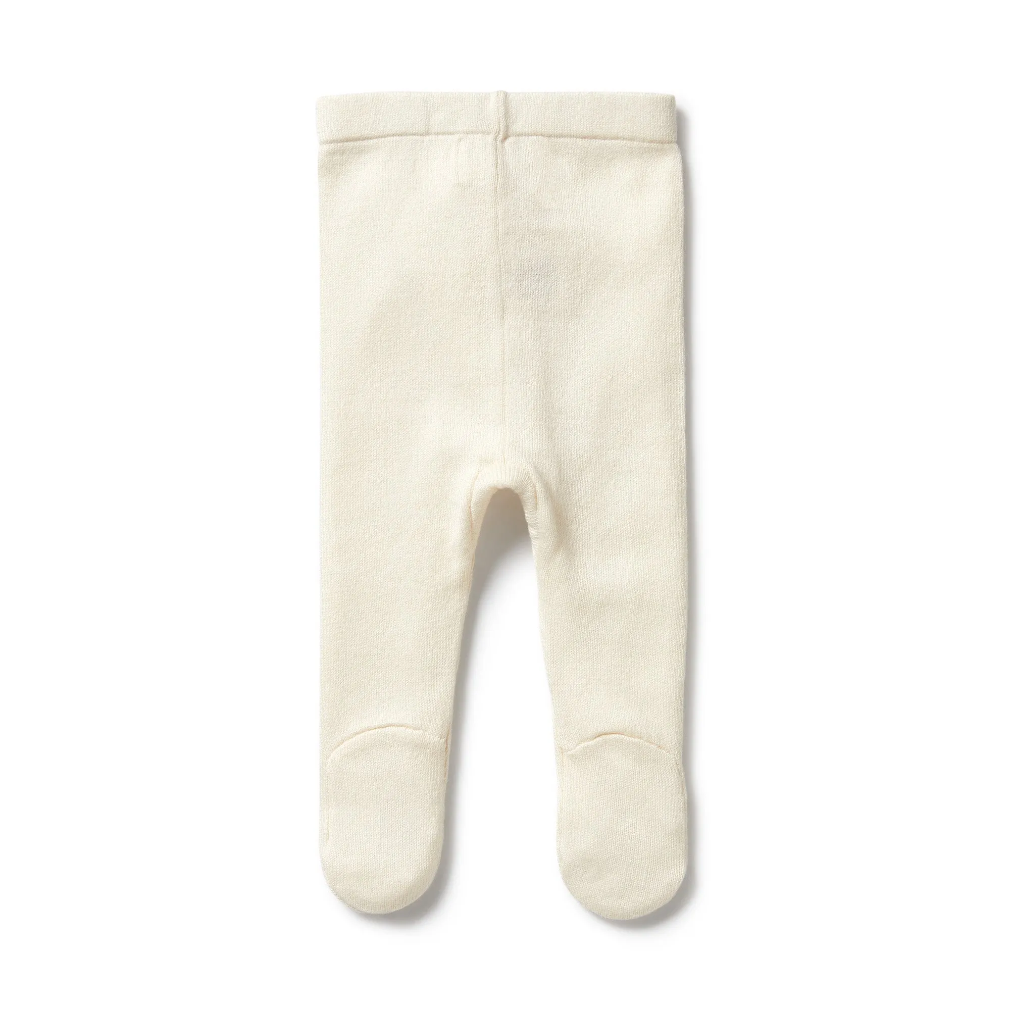 Knitted Legging with Feet | Ecru