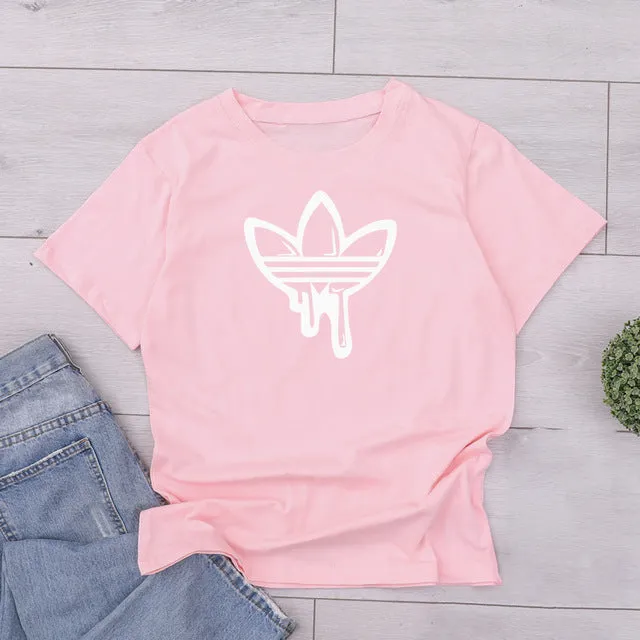 Love Printed Women T-shirts Casual Tee Shirt Femme Summer Short Sleeve