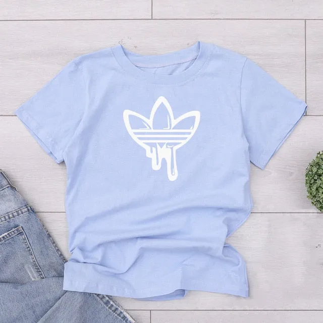 Love Printed Women T-shirts Casual Tee Shirt Femme Summer Short Sleeve