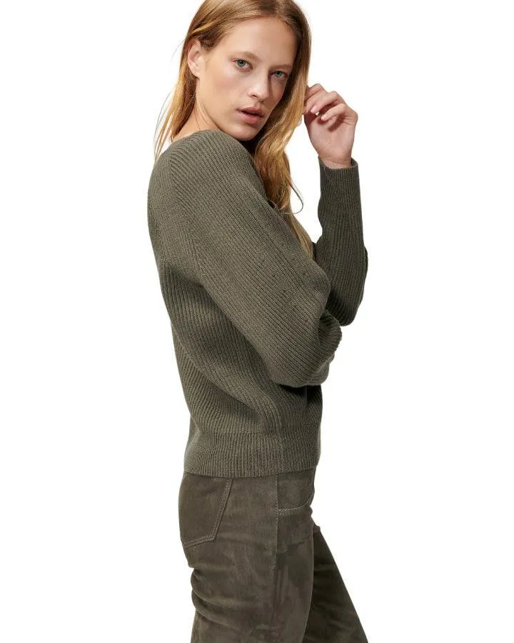 Luisa Cerano Peek-A-Boo Shoulders Pullover