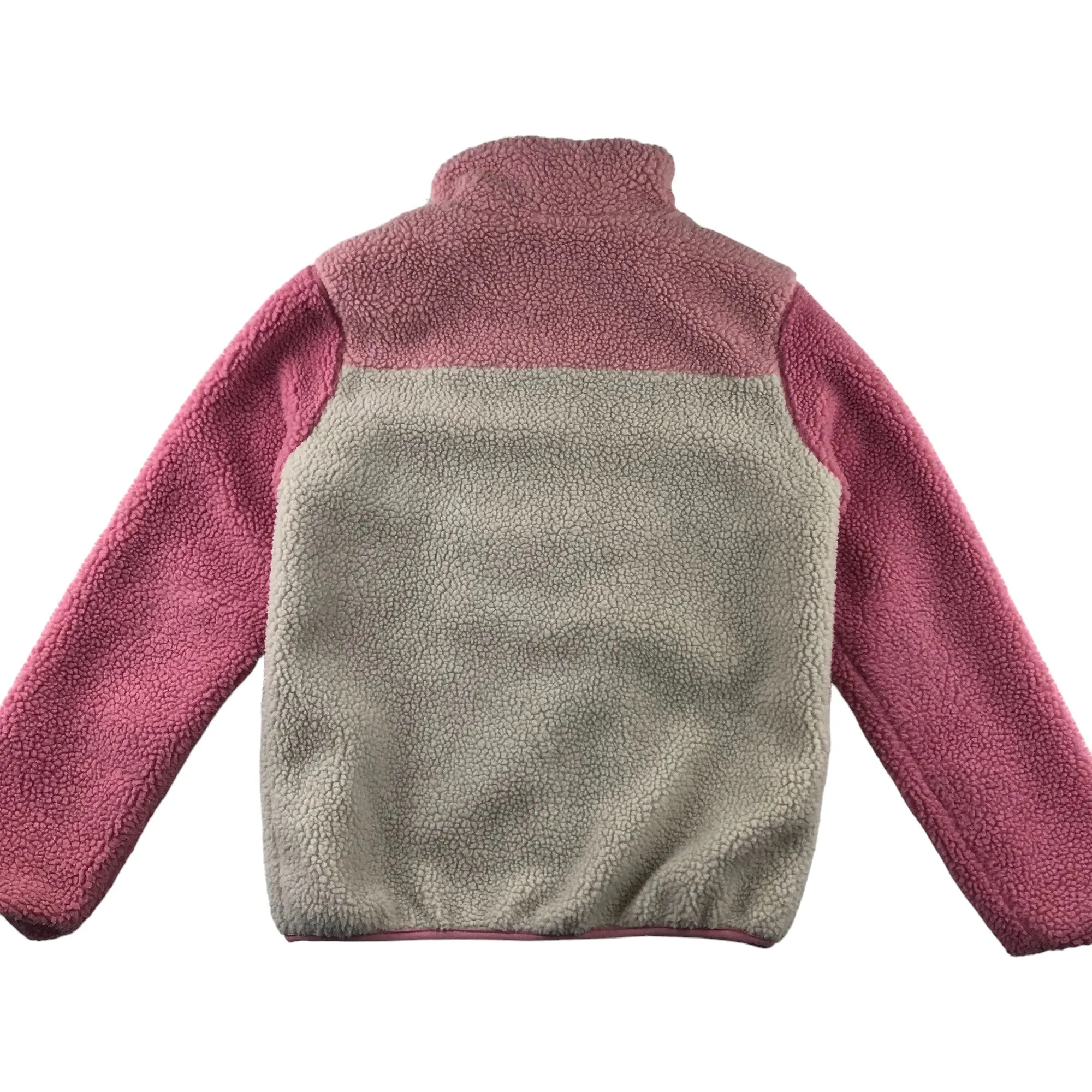 M&Co fleece 11-12 years pink and white long sleeve full zipper