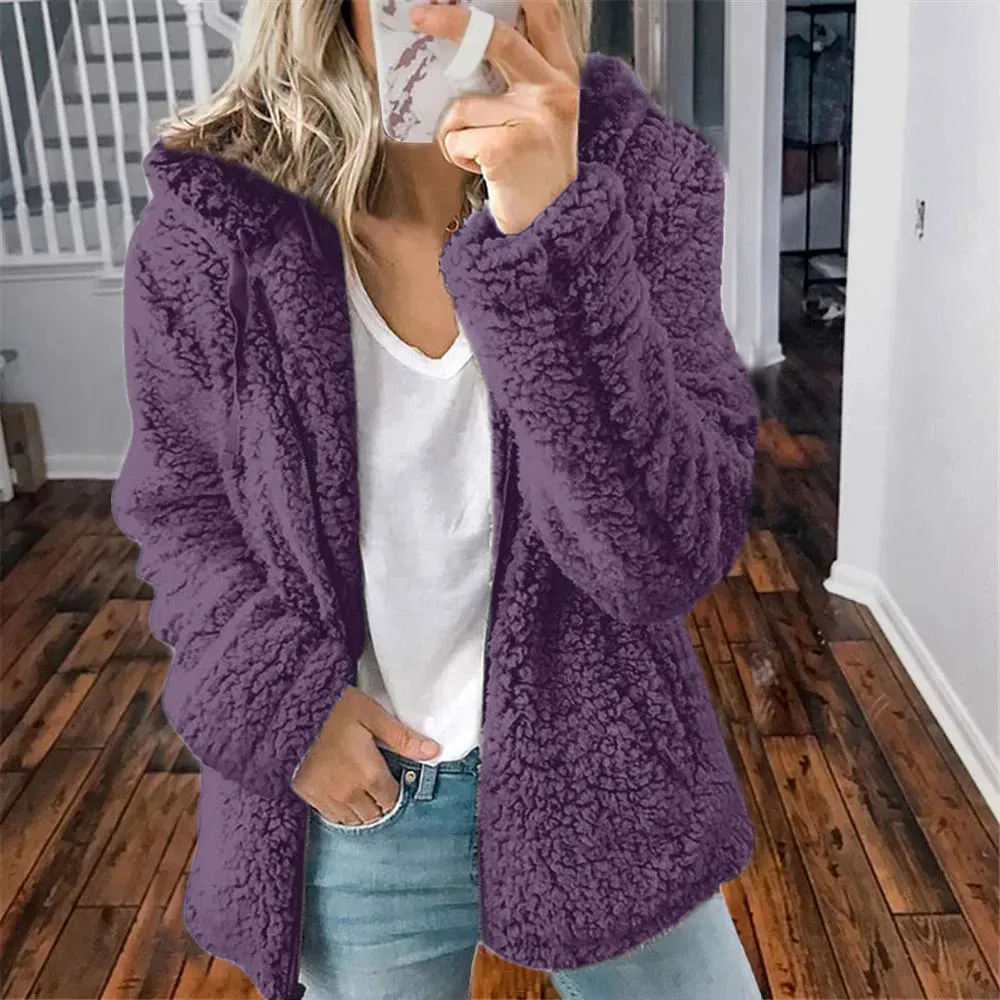 New Hooded Woolen Fleece Winter Coats