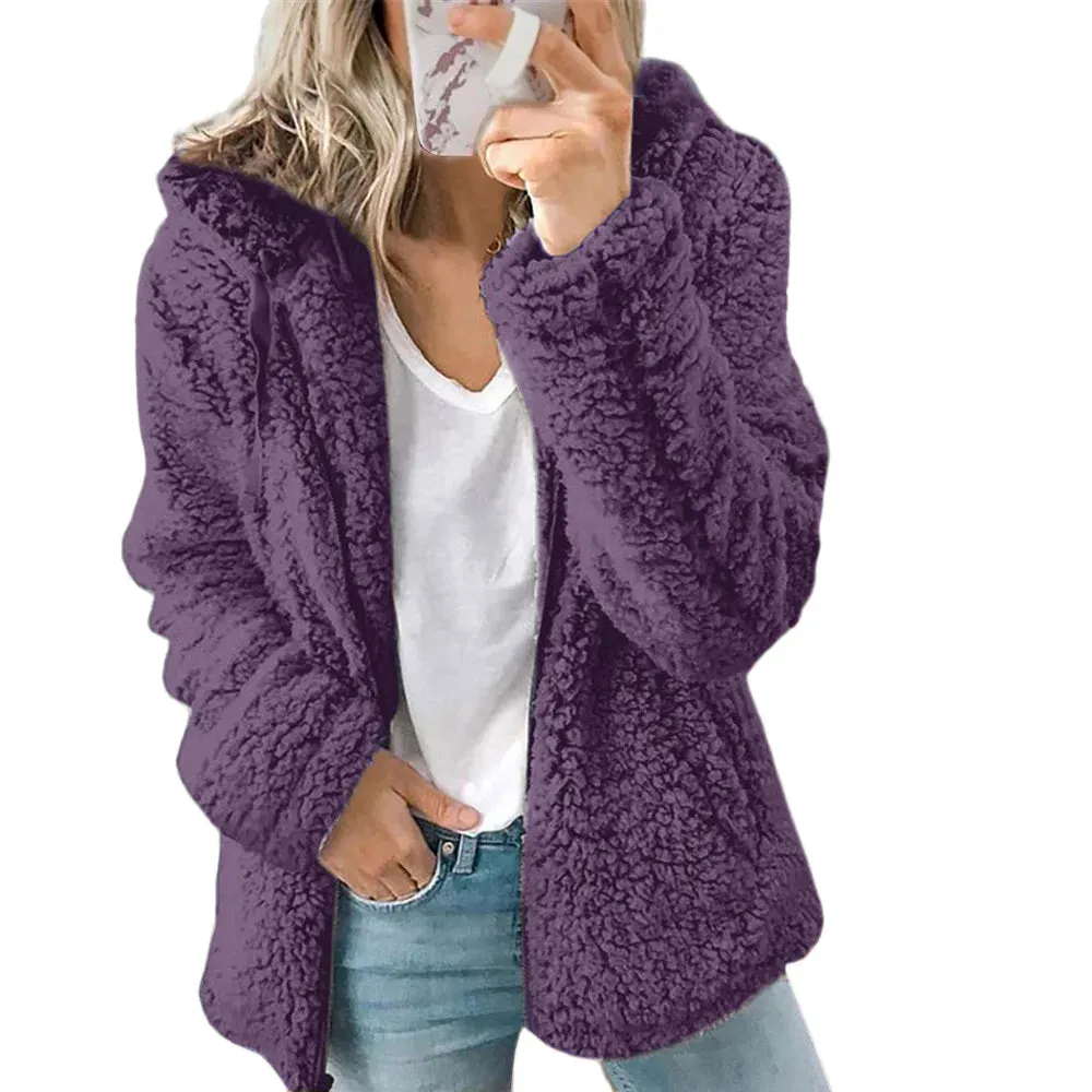 New Hooded Woolen Fleece Winter Coats