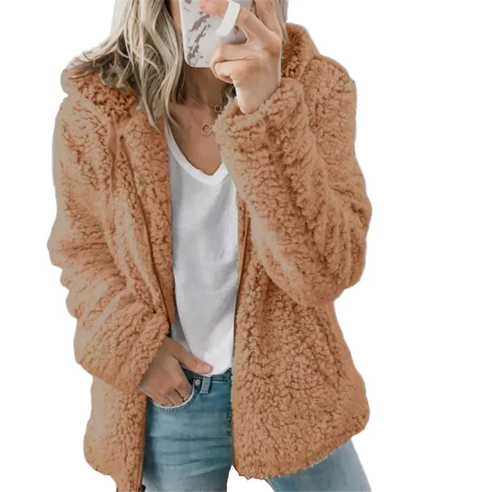 New Hooded Woolen Fleece Winter Coats