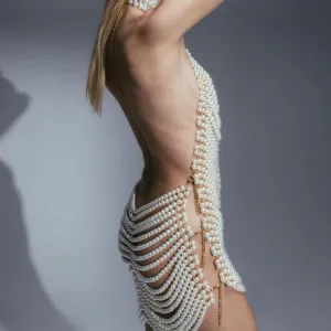 Pearl Essence Bliss: Shoreline Seduction Dress