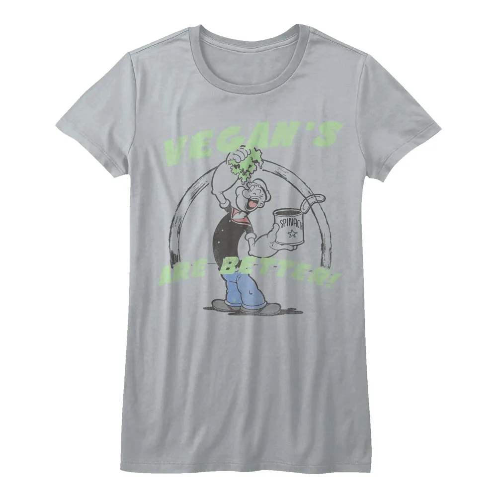 Popeye Vegans Are Better Juniors T-Shirt