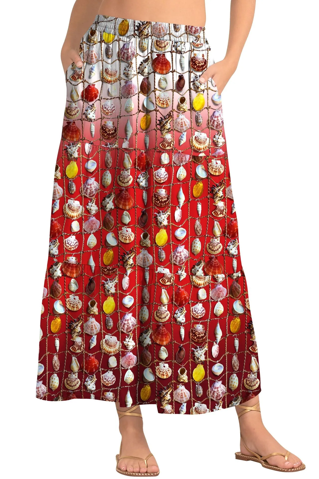 Red Summer Maxi Skirts
