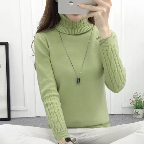 Refeeldeer Women Turtleneck Winter Sweater Women 2017 Long Sleeve Knitted Women Sweaters And Pullovers Female Jumper Tops Jersey