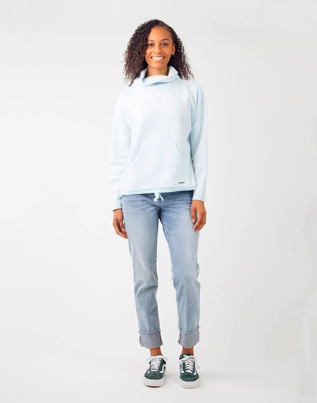 Rowayton Cowl Neck: Sky - FINAL SALE
