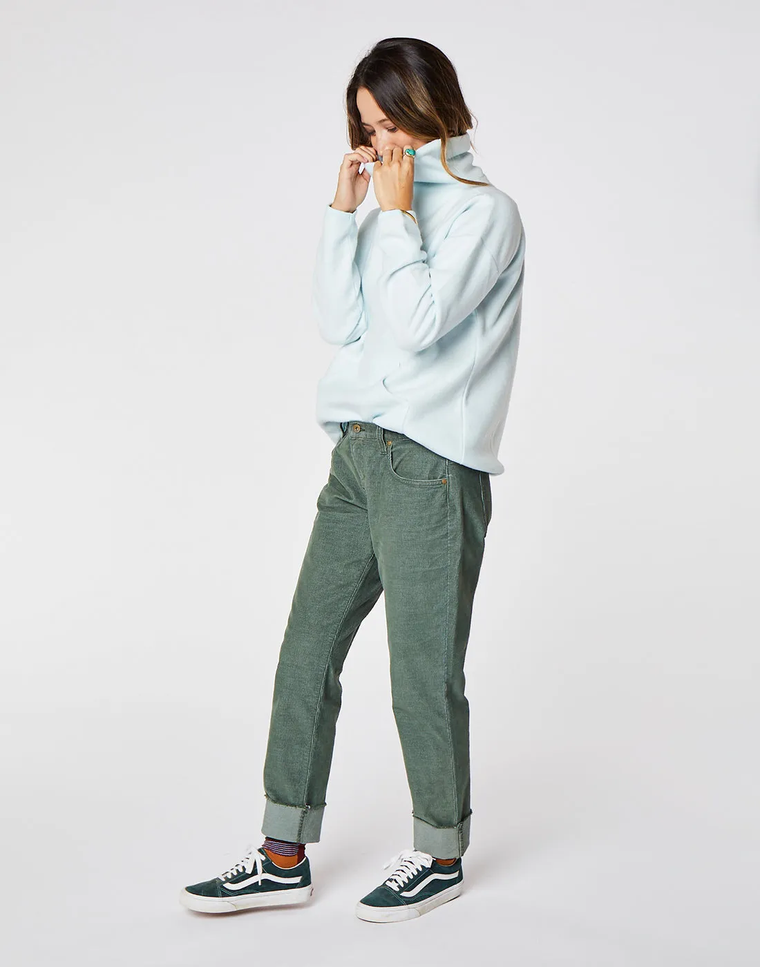 Rowayton Cowl Neck: Sky - FINAL SALE