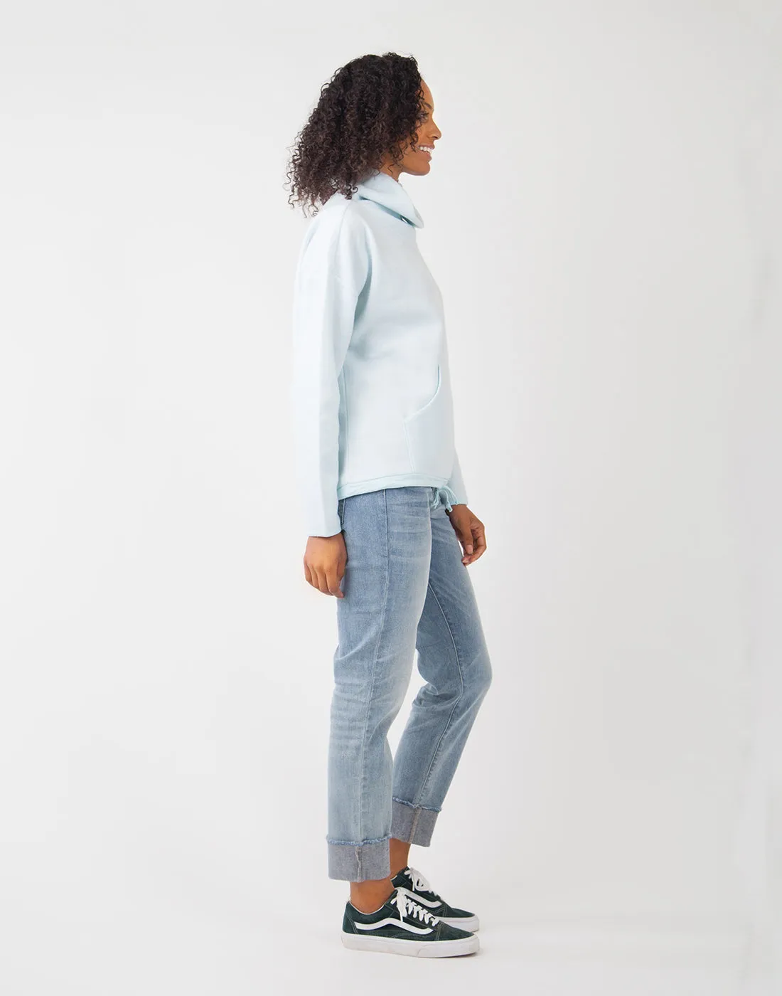 Rowayton Cowl Neck: Sky - FINAL SALE
