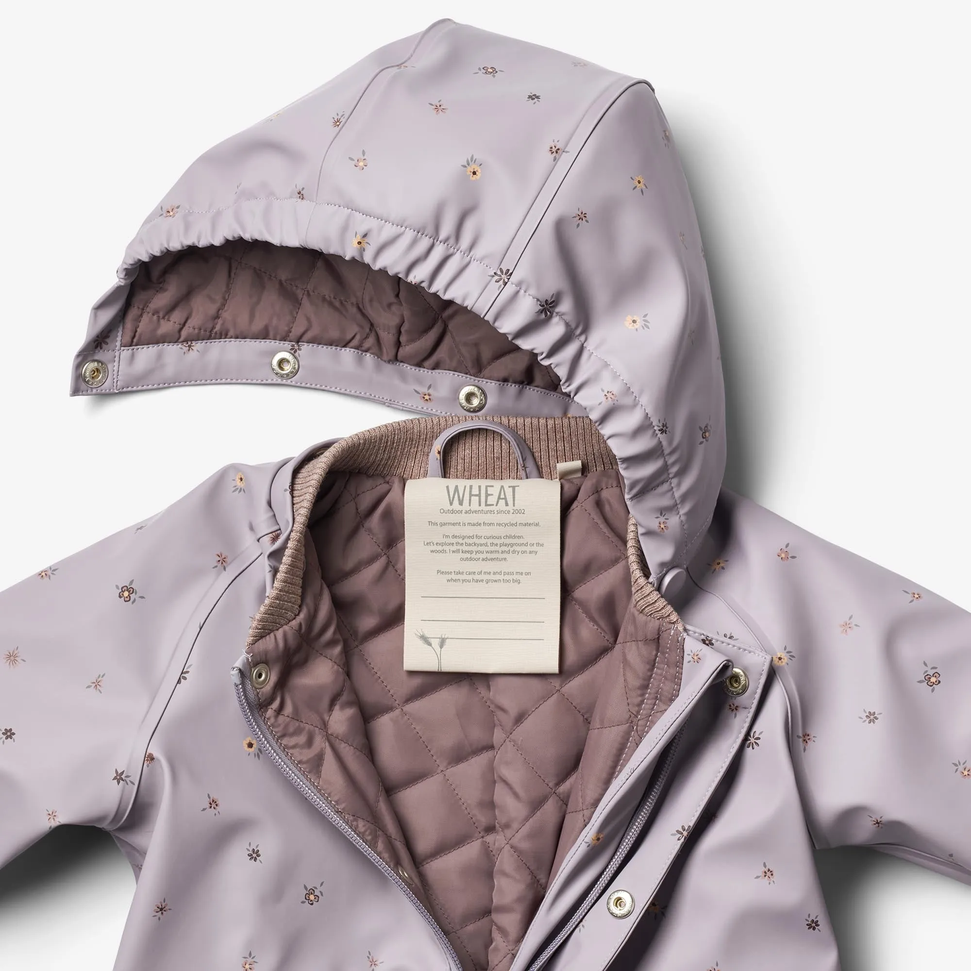 Thermo Rainsuit Aiko | Baby - lavender flowers
