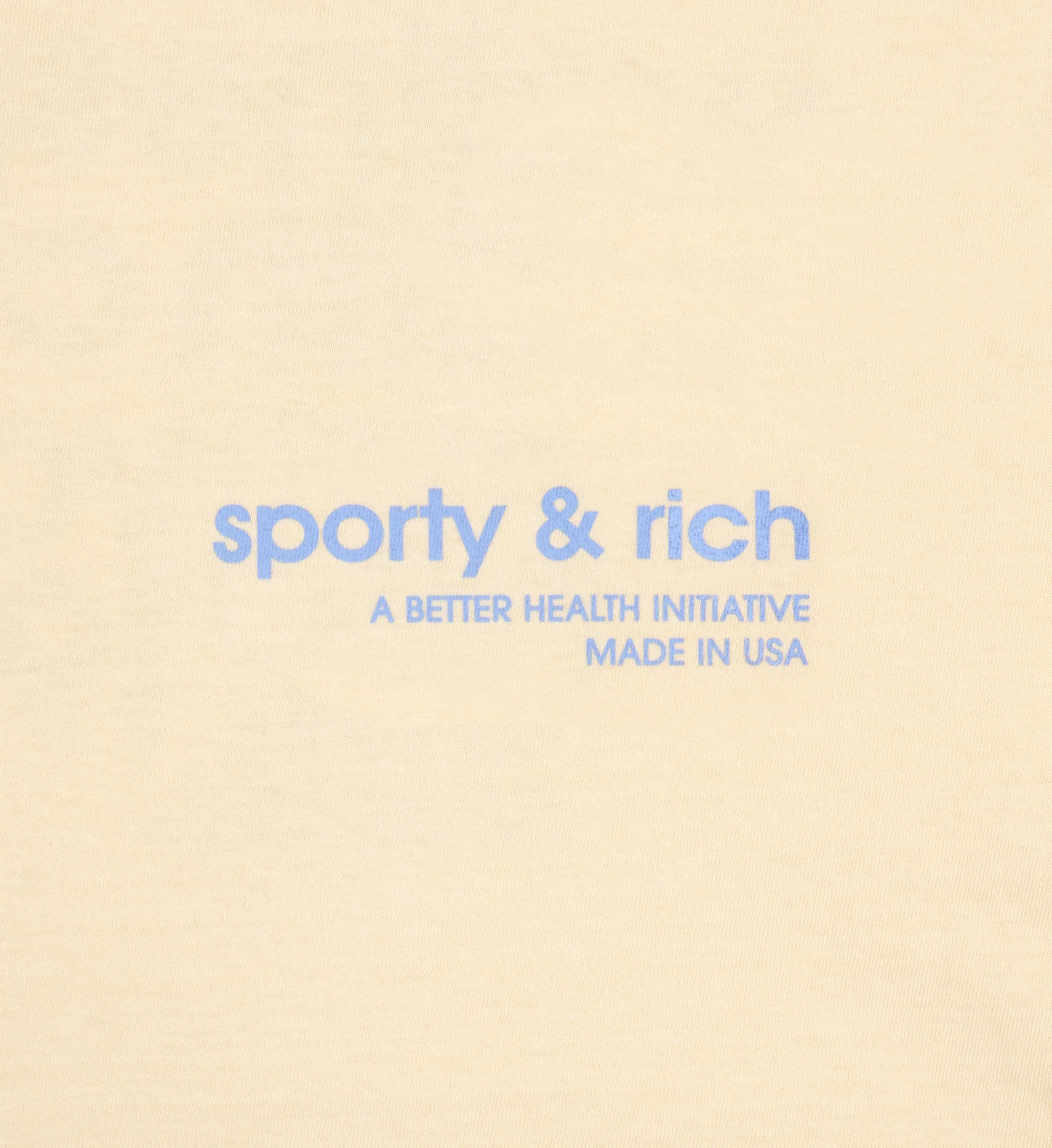 USA Health Club T-Shirt - Almond/China Blue