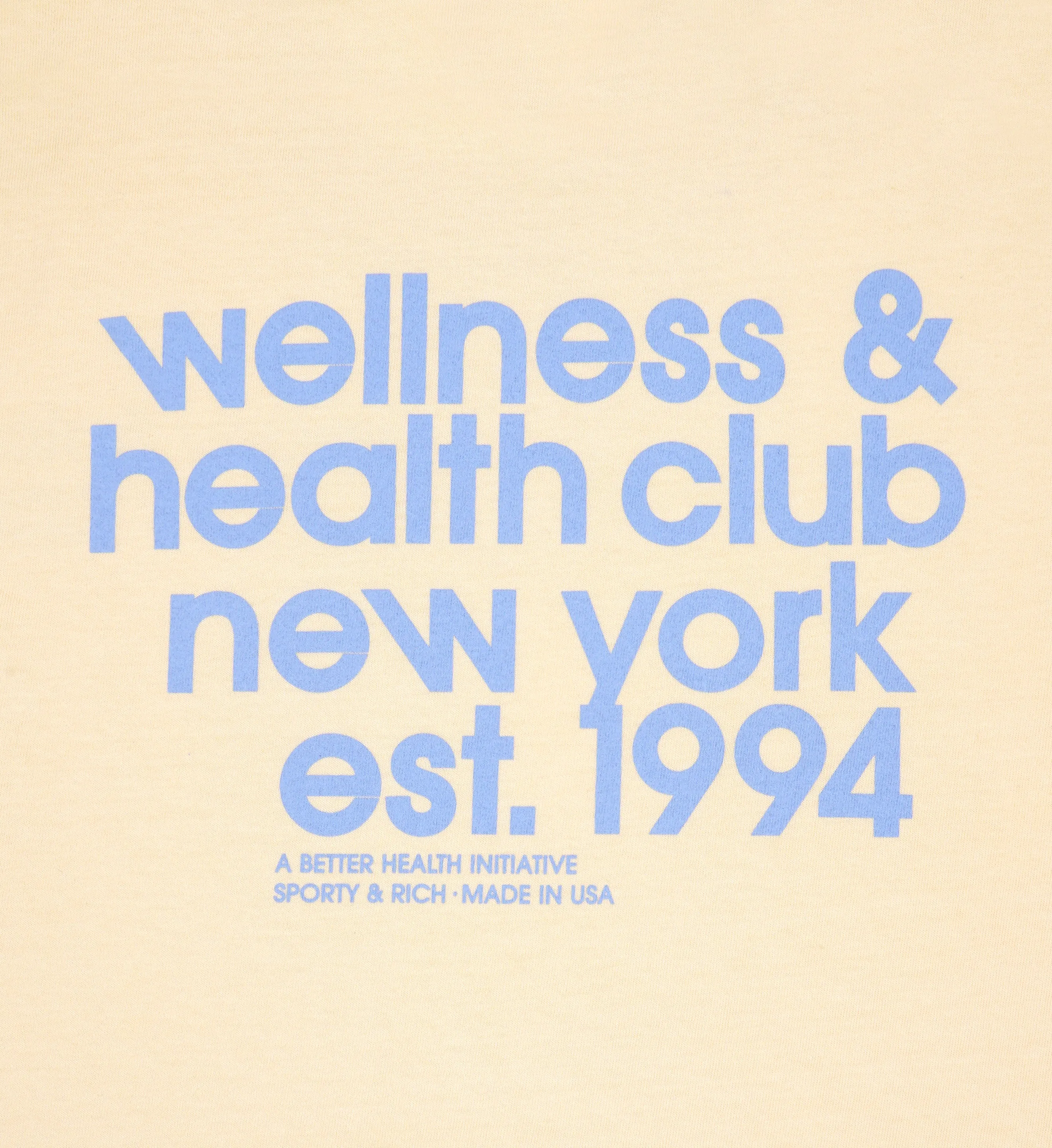USA Health Club T-Shirt - Almond/China Blue