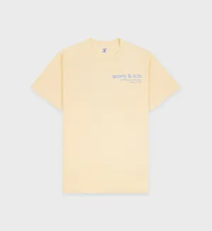 USA Health Club T-Shirt - Almond/China Blue