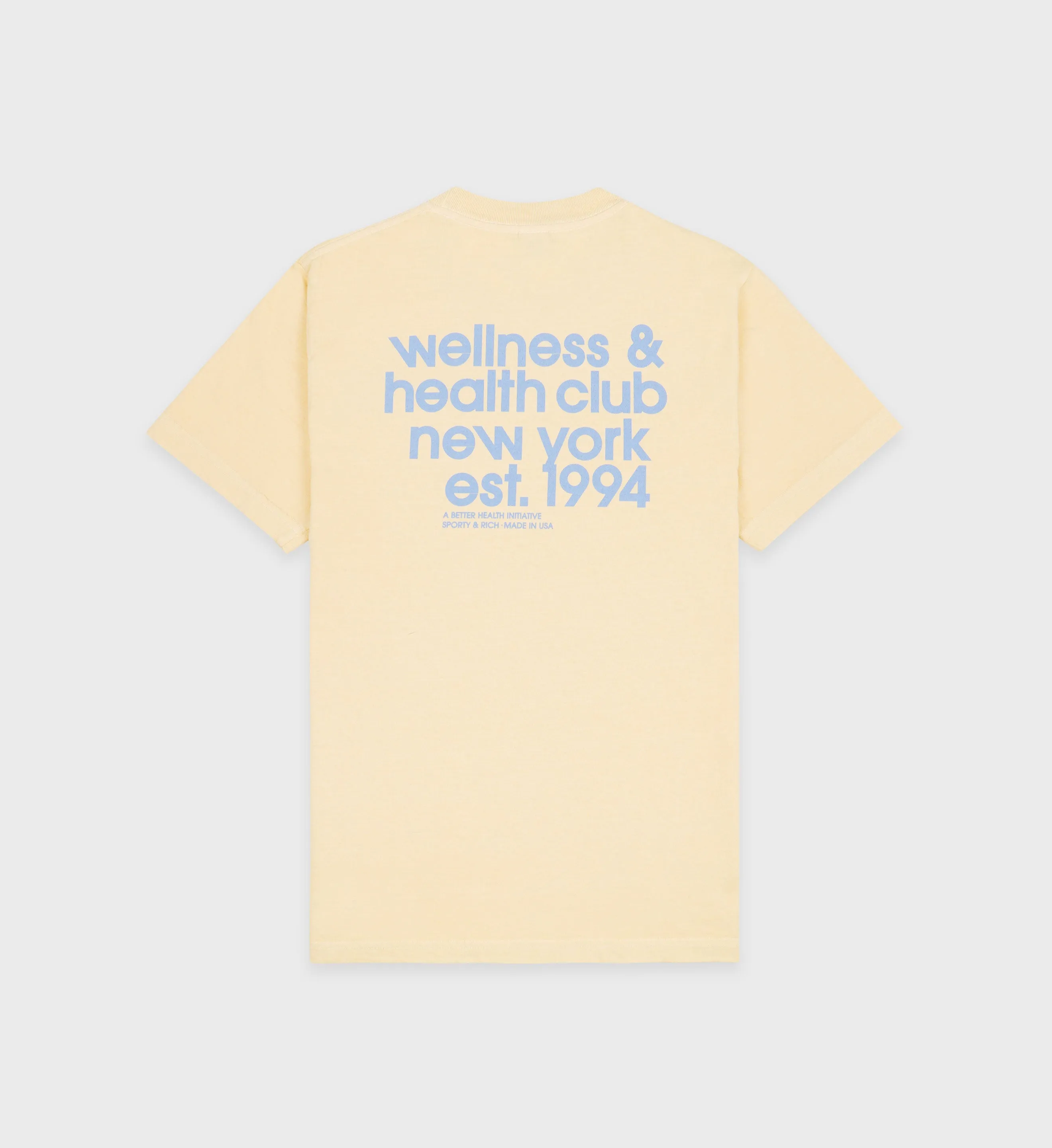 USA Health Club T-Shirt - Almond/China Blue