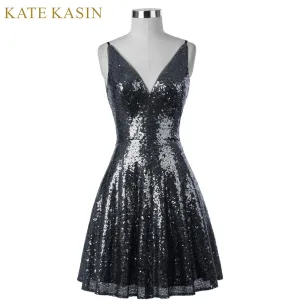 V Neck Cocktail Party Dress