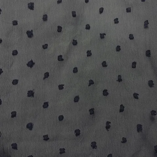 Violet Blue Dot Chiffon Fabric