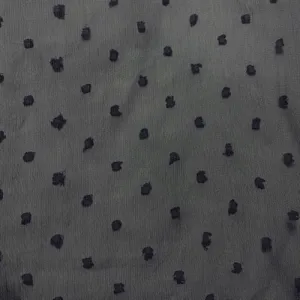 Violet Blue Dot Chiffon Fabric